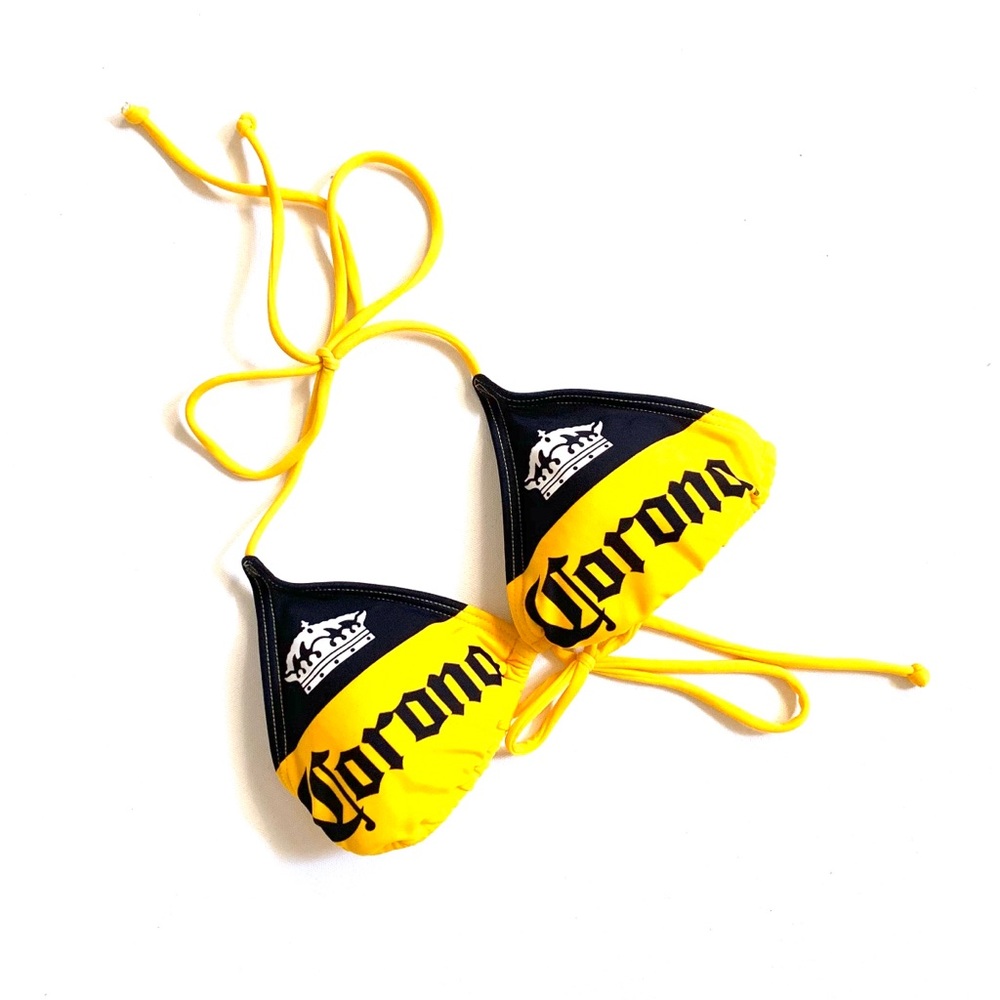 Tis the season! Corona triangle bikini top yellow